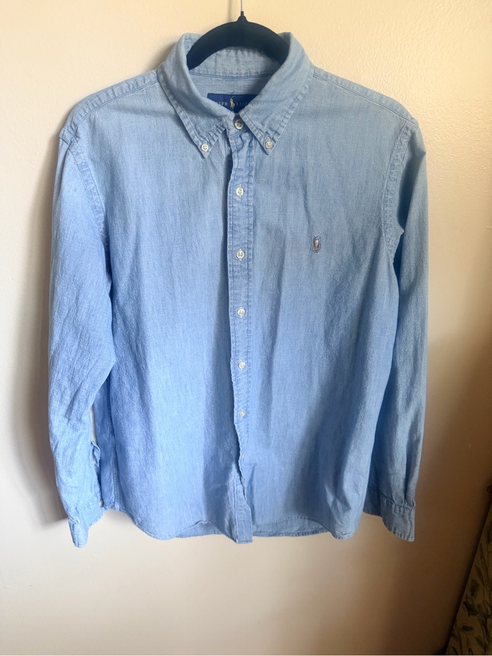 Ralph Lauren Light Blue Long-Sleeve Button-Down Oxford Shirt